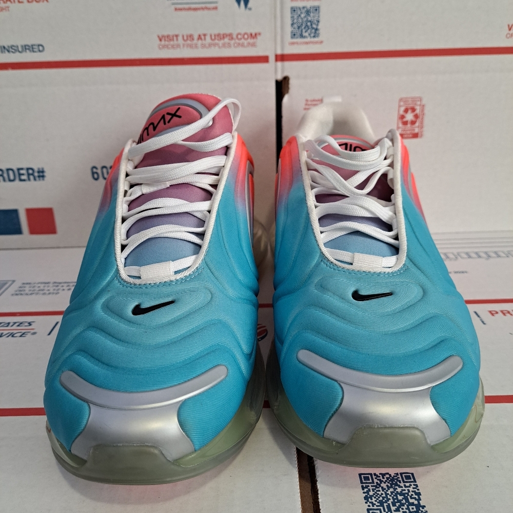 Nike Women's Air Max 720 'PINK SEA' AR9293-600 Lava Glow/Blue Fury Size 13.0 - Picture 2 of 6